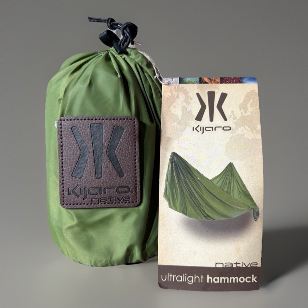 Kijaro Native Ultralight Hammock Green. Weight Capacity 300 lb. #99361 Brand New